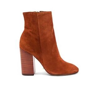 Schutz Ravan suede booties rust brown size 9 heeled from Revolve